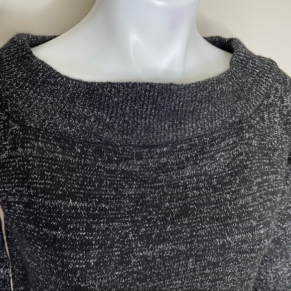 Divided black with metallic shimmer sweater, NWT, XS - Picture 6 of 7